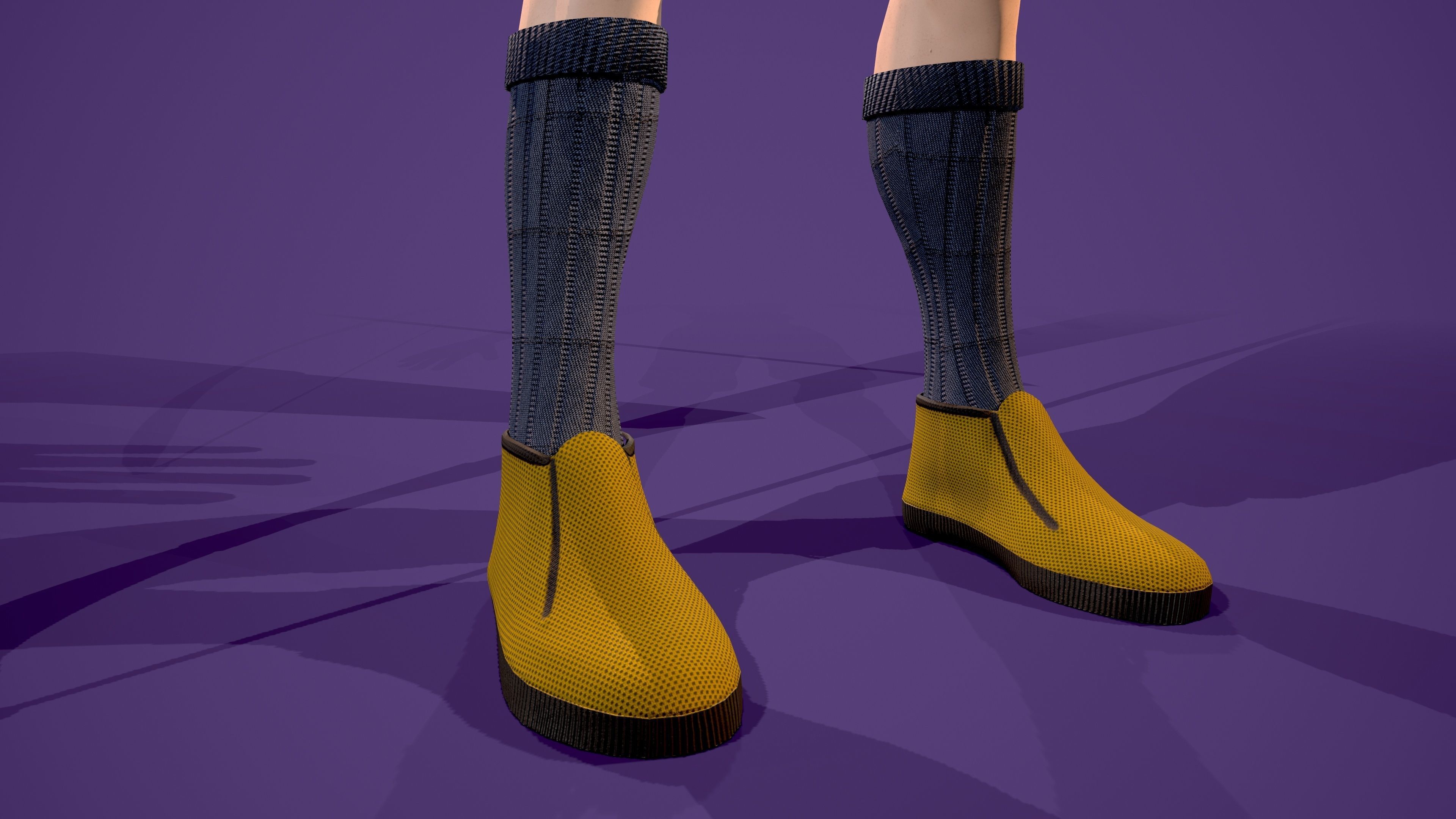 Archer man with bow and arrow Low-poly 3D model_10