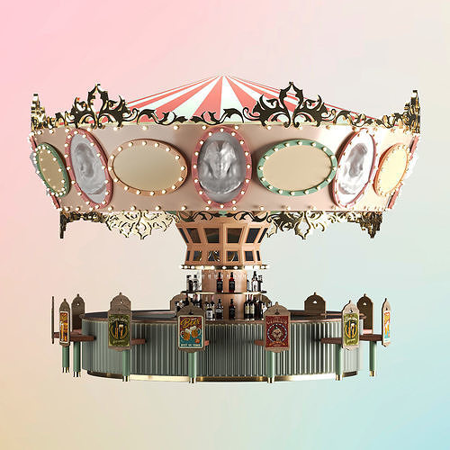  Carousel Bar Lounge 3D model