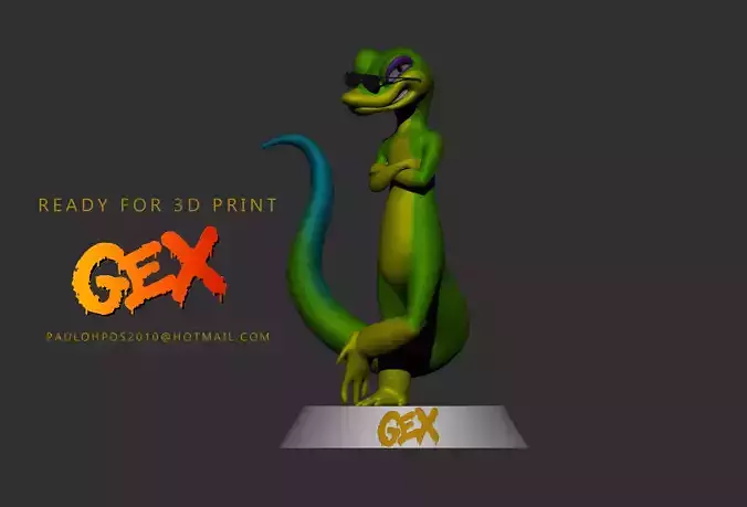 Gex the gecko fan art 
