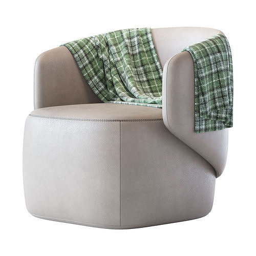 Crescent  Armchair 3D model 2