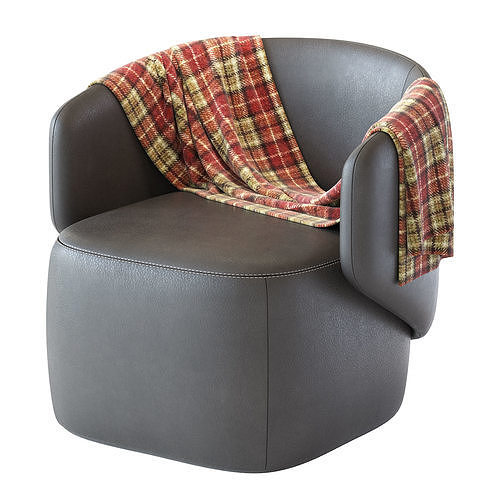 Crescent  Armchair 3D model 3
