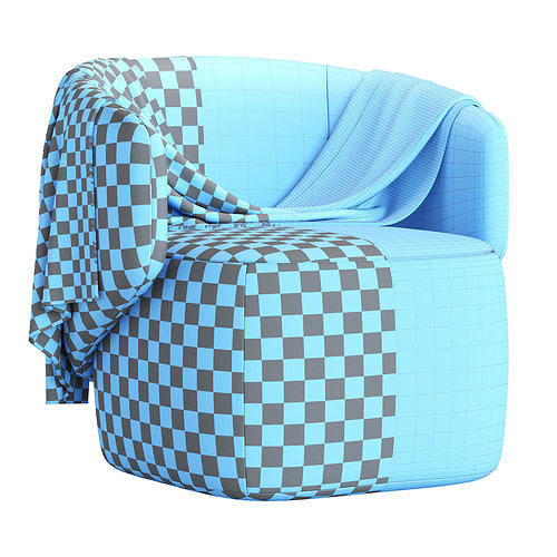 Crescent  Armchair 3D model 6