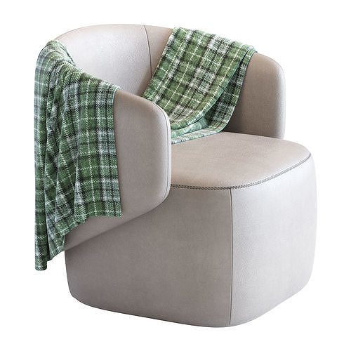 Crescent  Armchair 3D model 4