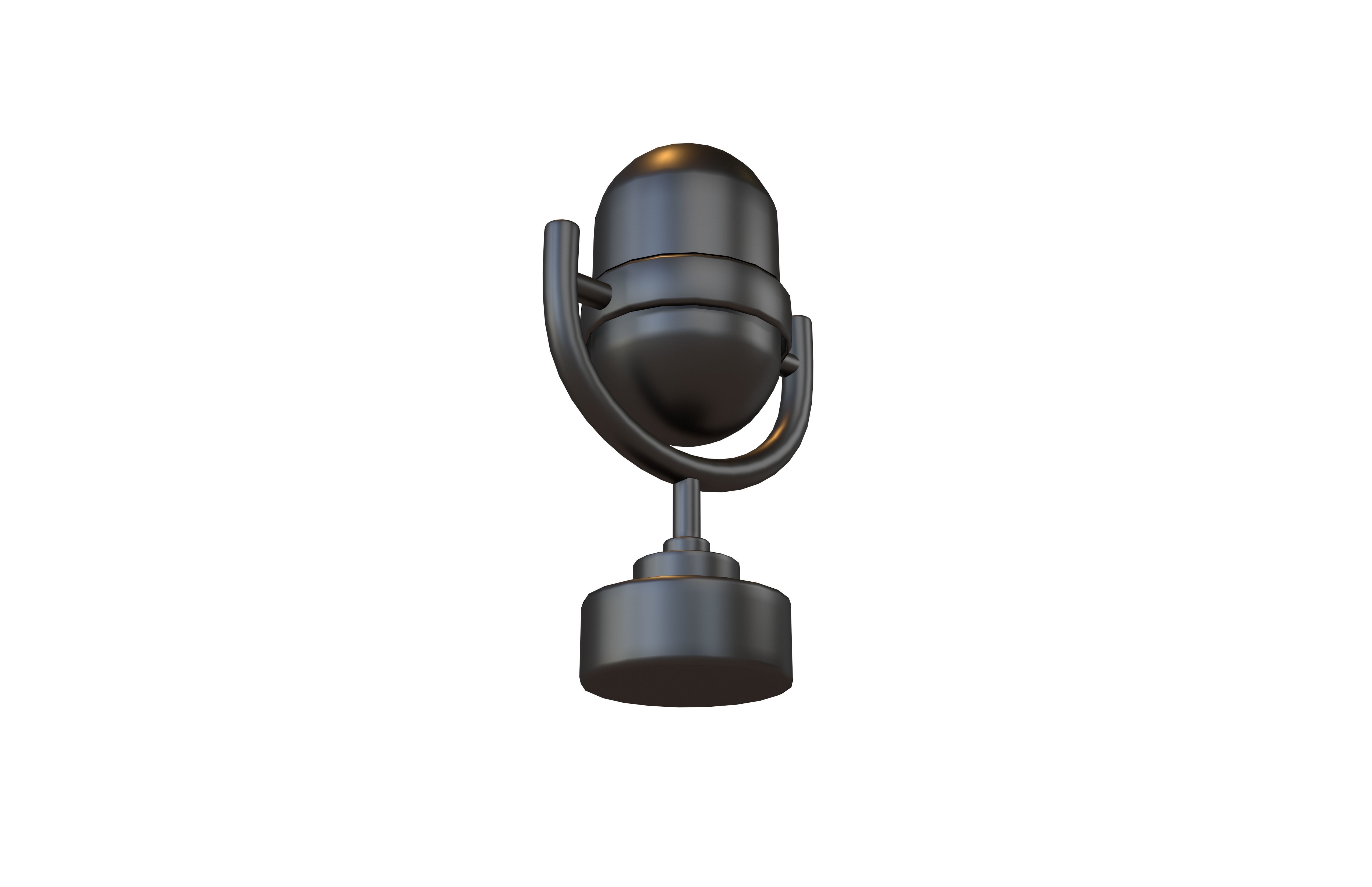 Microphone Icon V1 007 Low-poly 3D model_3