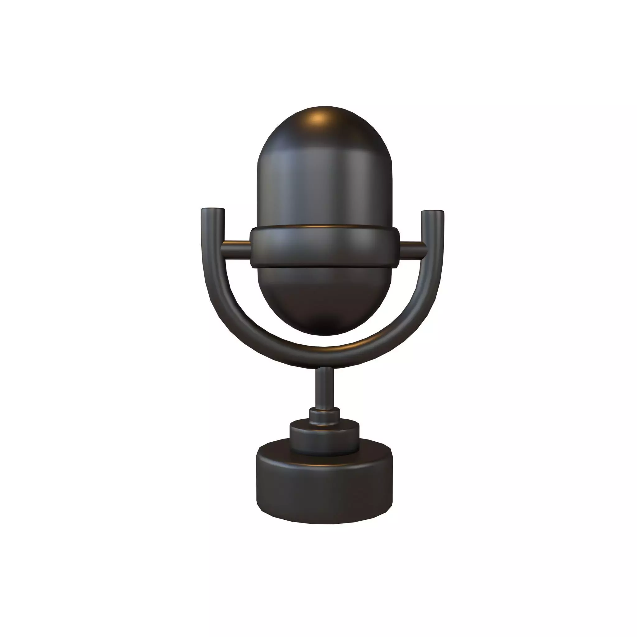 Microphone Icon V1 007 Low-poly 3D model_0