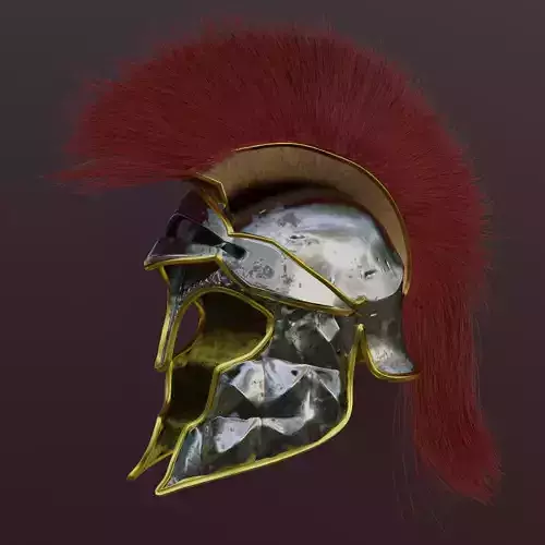 Galea Medieval Helmet Lowpoly 3D model