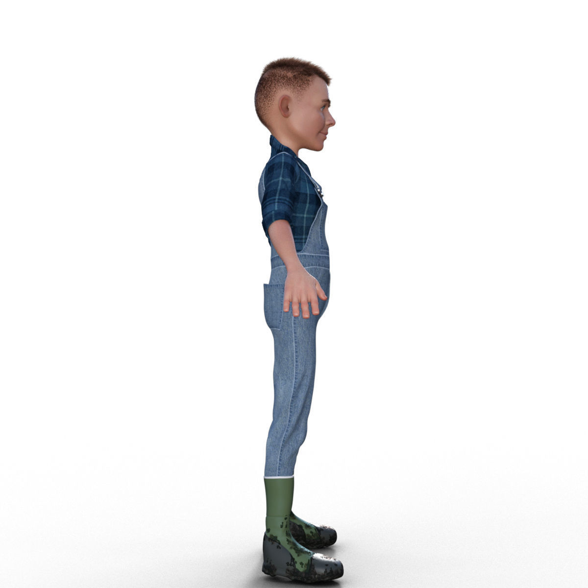 3D Cartoon Character Farmer 3D model_6