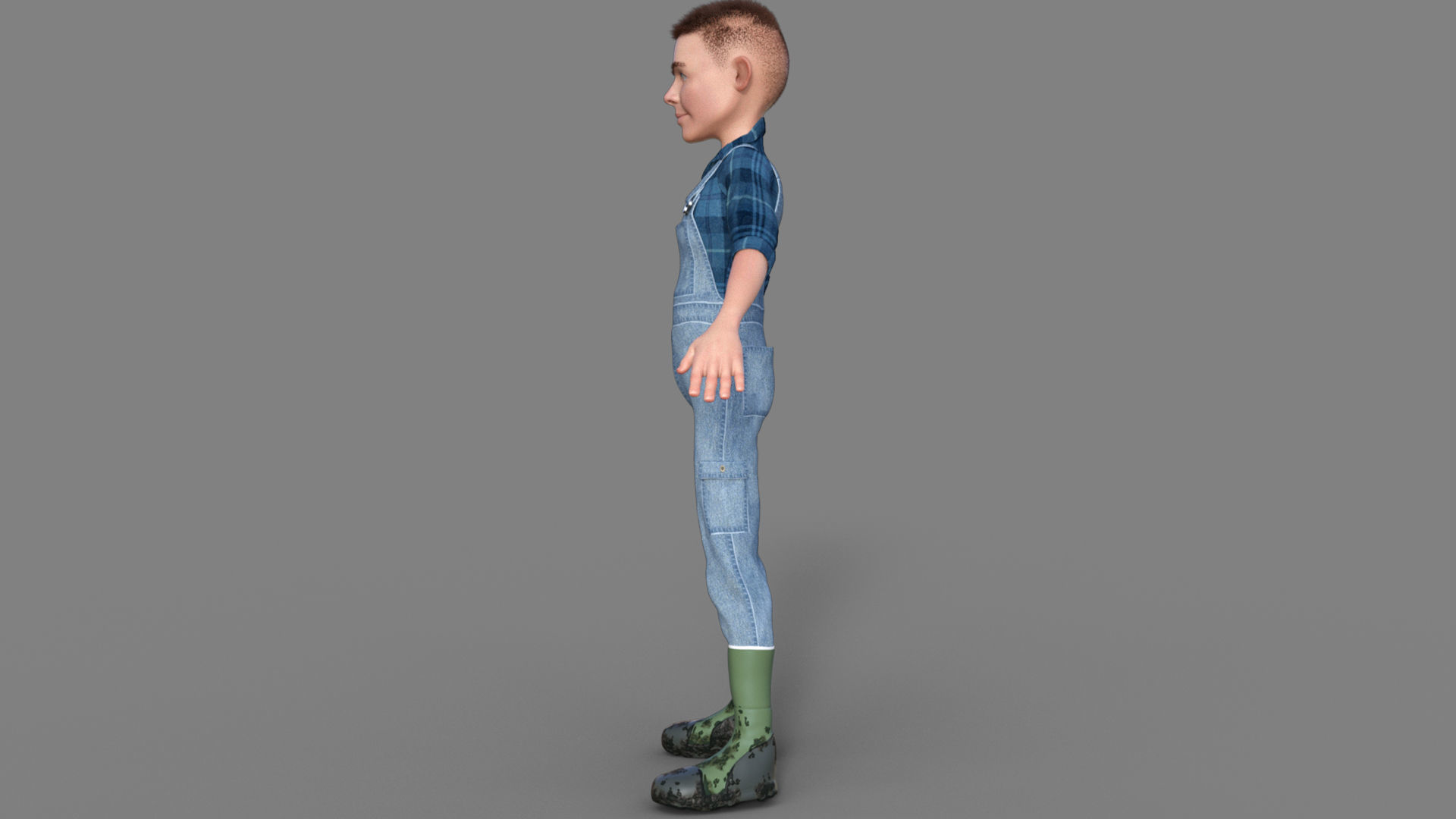 3D Cartoon Character Farmer 3D model_18
