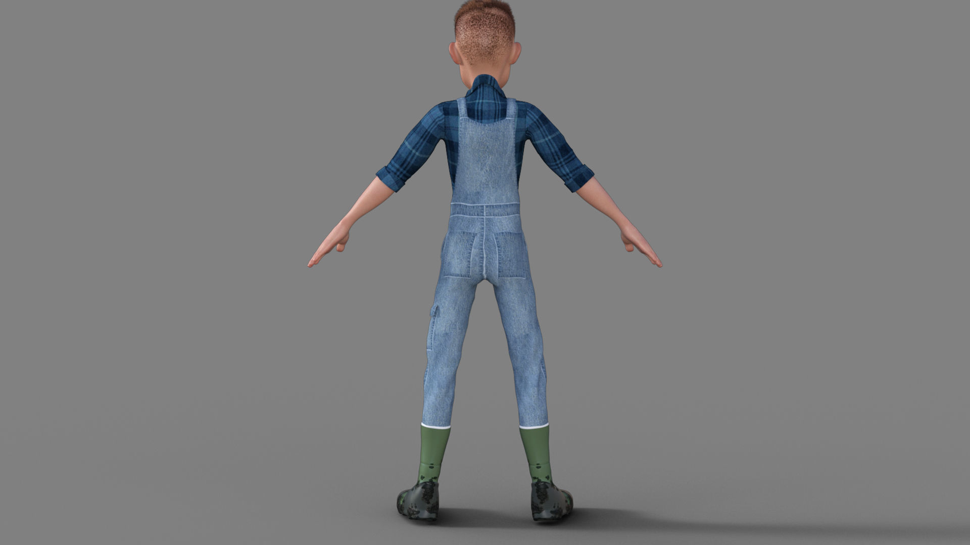 3D Cartoon Character Farmer 3D model_12