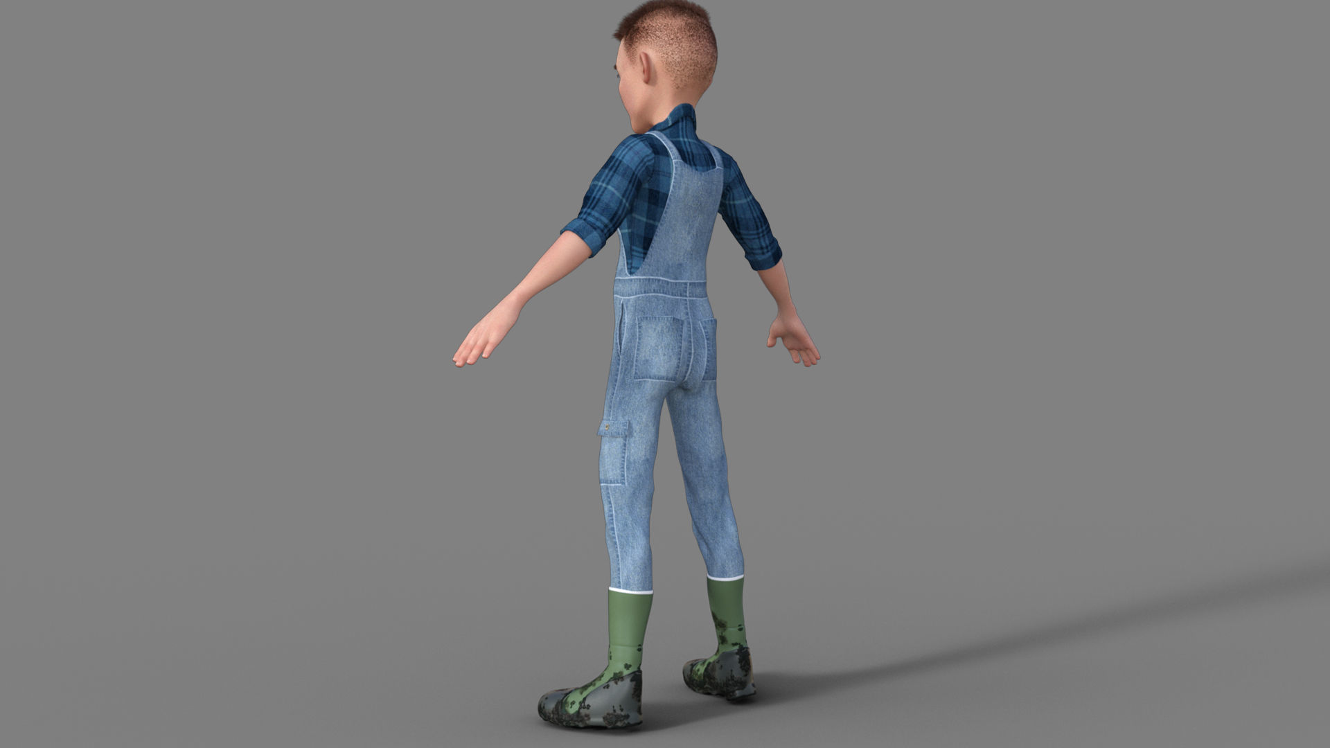 3D Cartoon Character Farmer 3D model_11