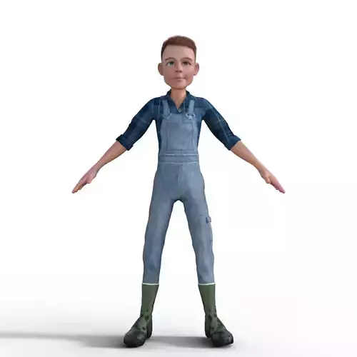 3D Cartoon Character Farmer