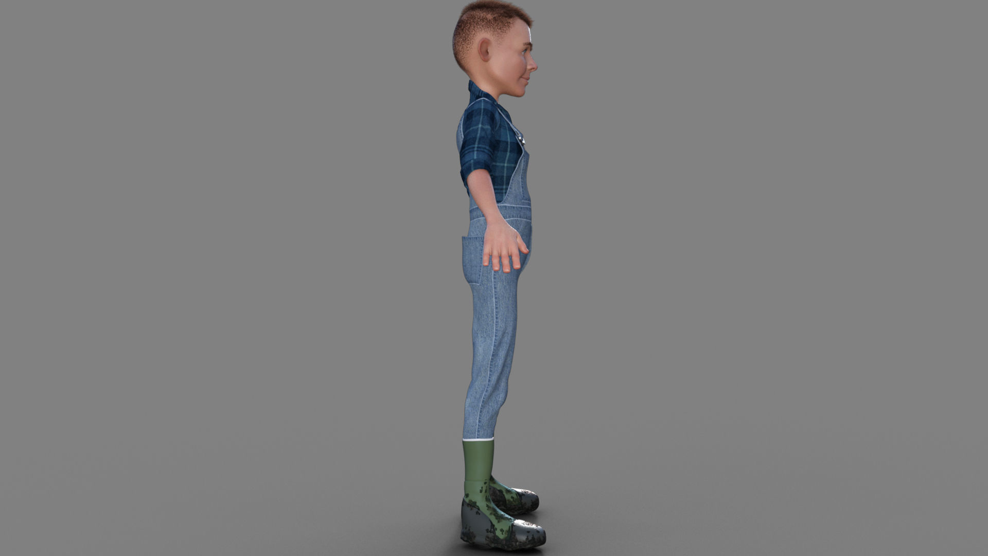 3D Cartoon Character Farmer 3D model_14