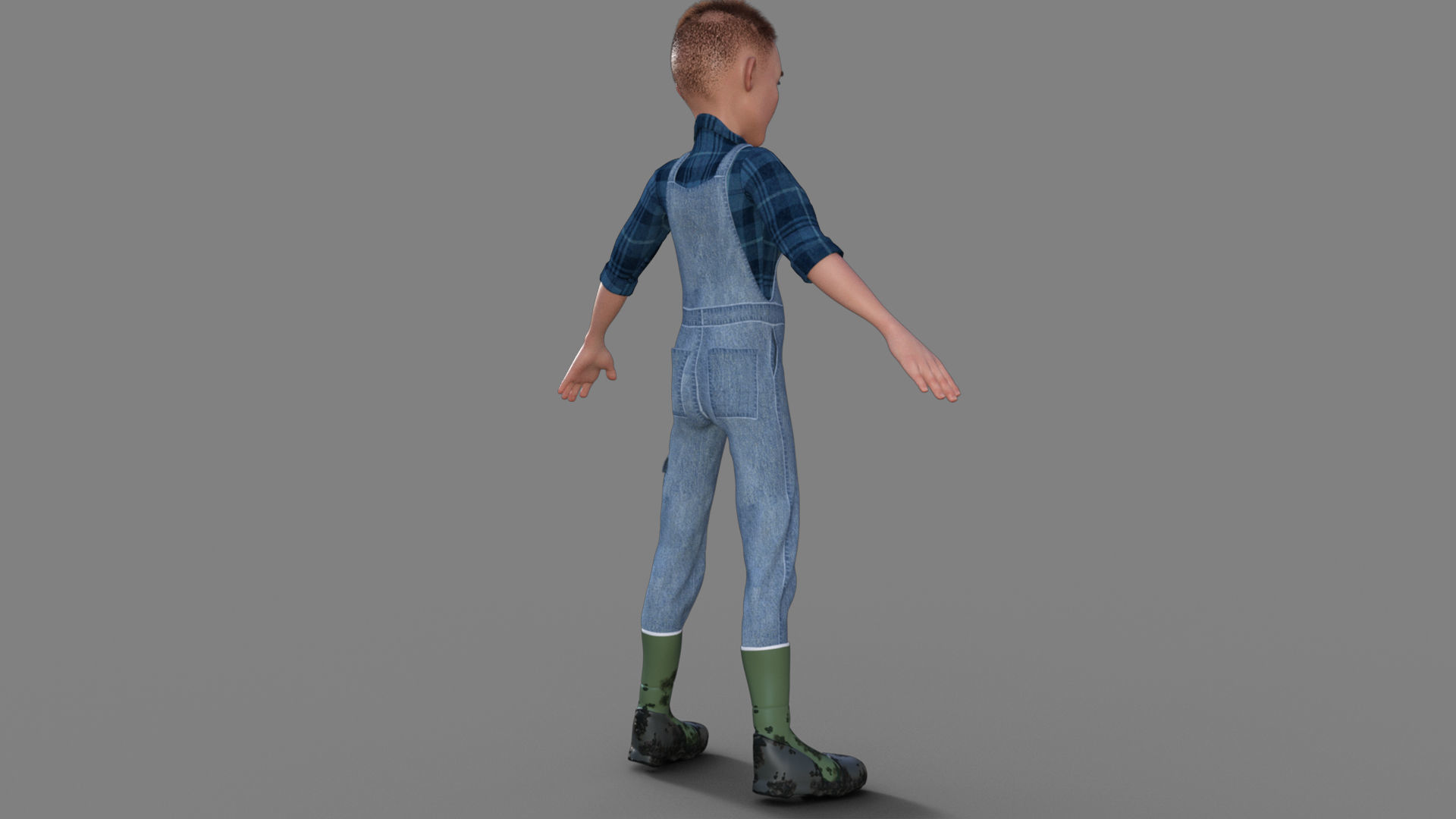 3D Cartoon Character Farmer 3D model_13