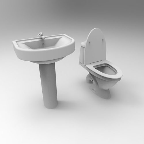 Bathroom Furniture - 1-35 scale diorama accessory 3D print model