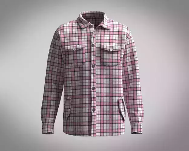 Shacket Pink Check 