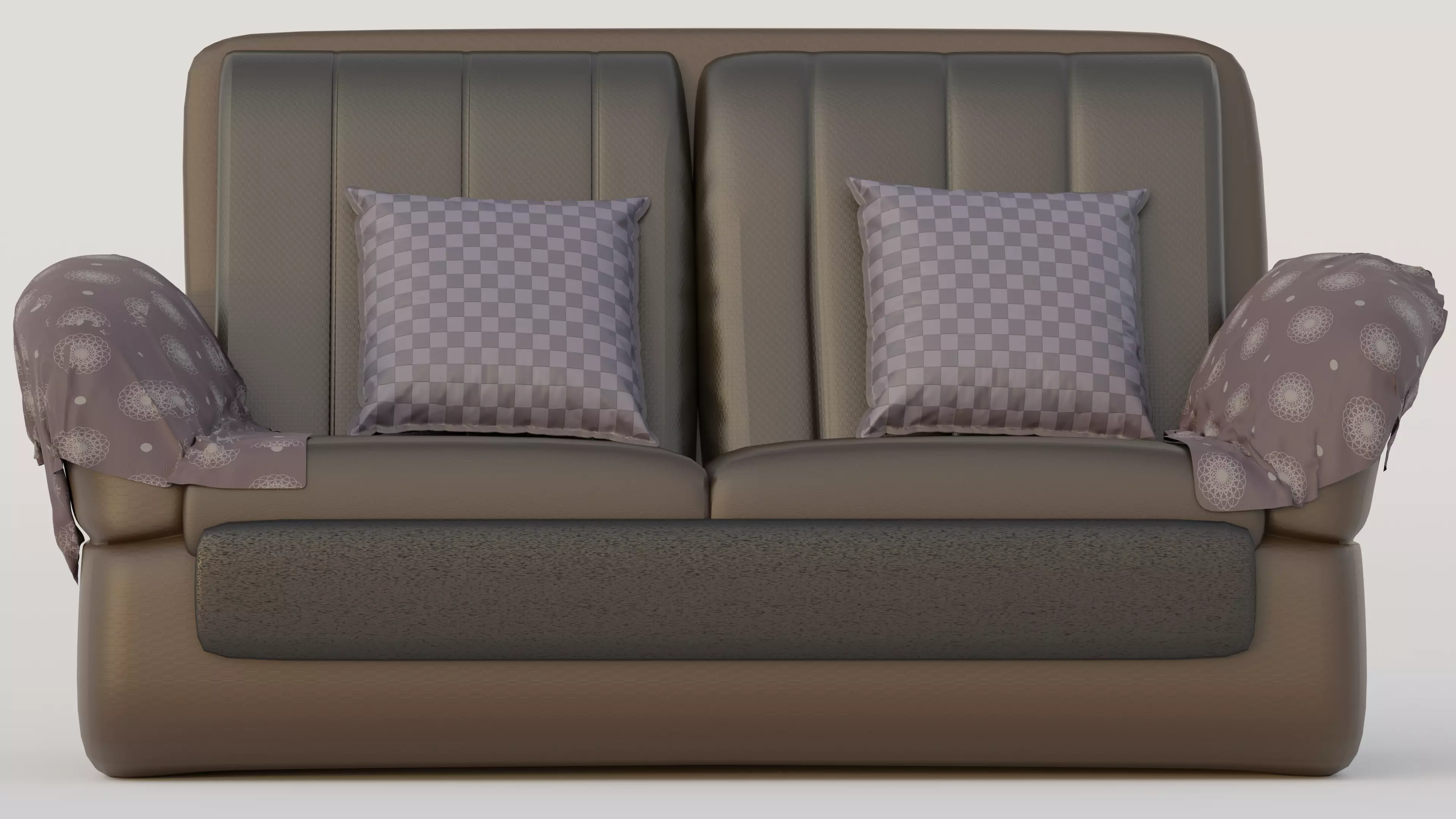 Rounded wedge arm sofa 3D model_0