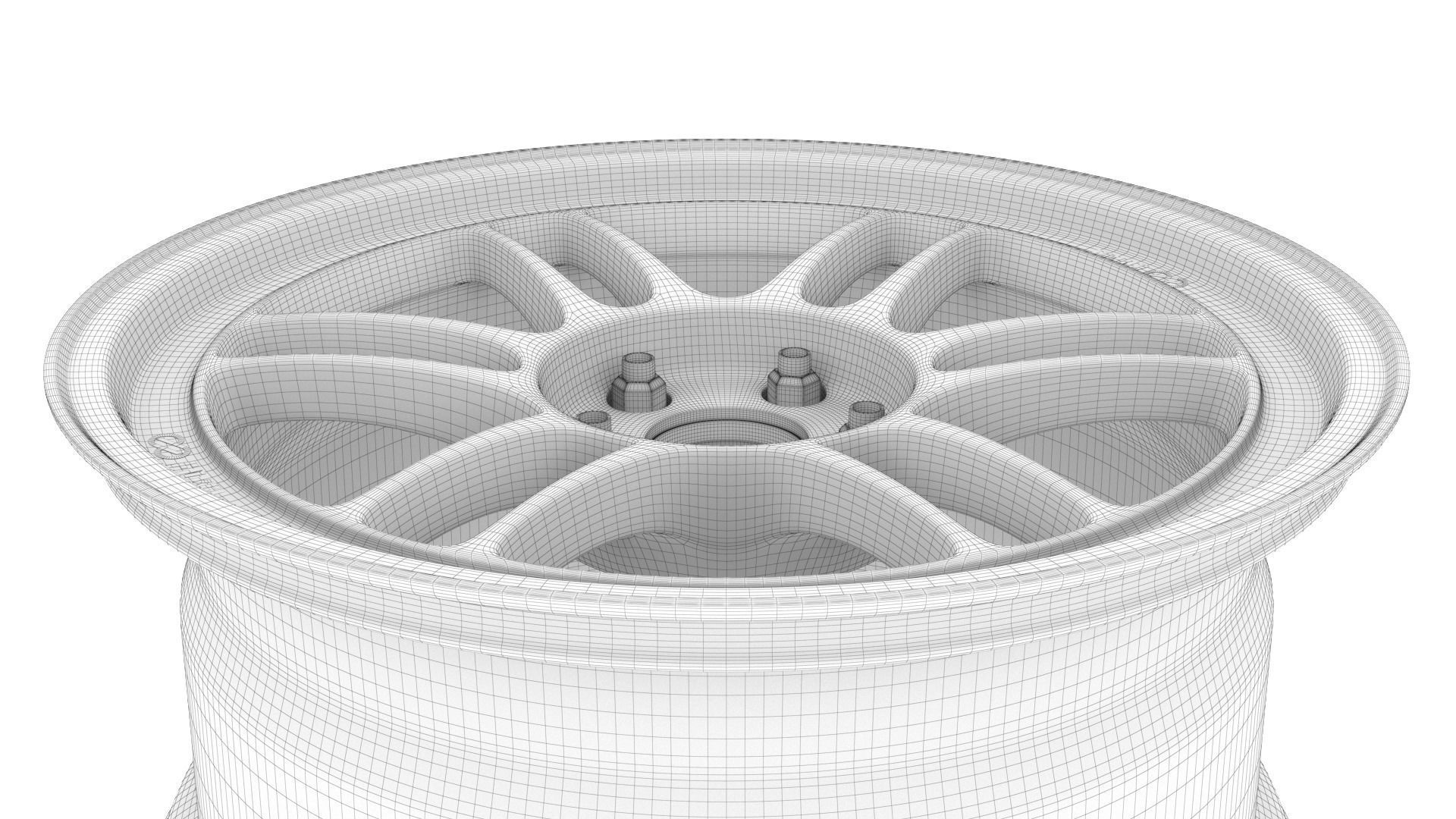 Enkei RPF1 Wheel Rim 3D model_22