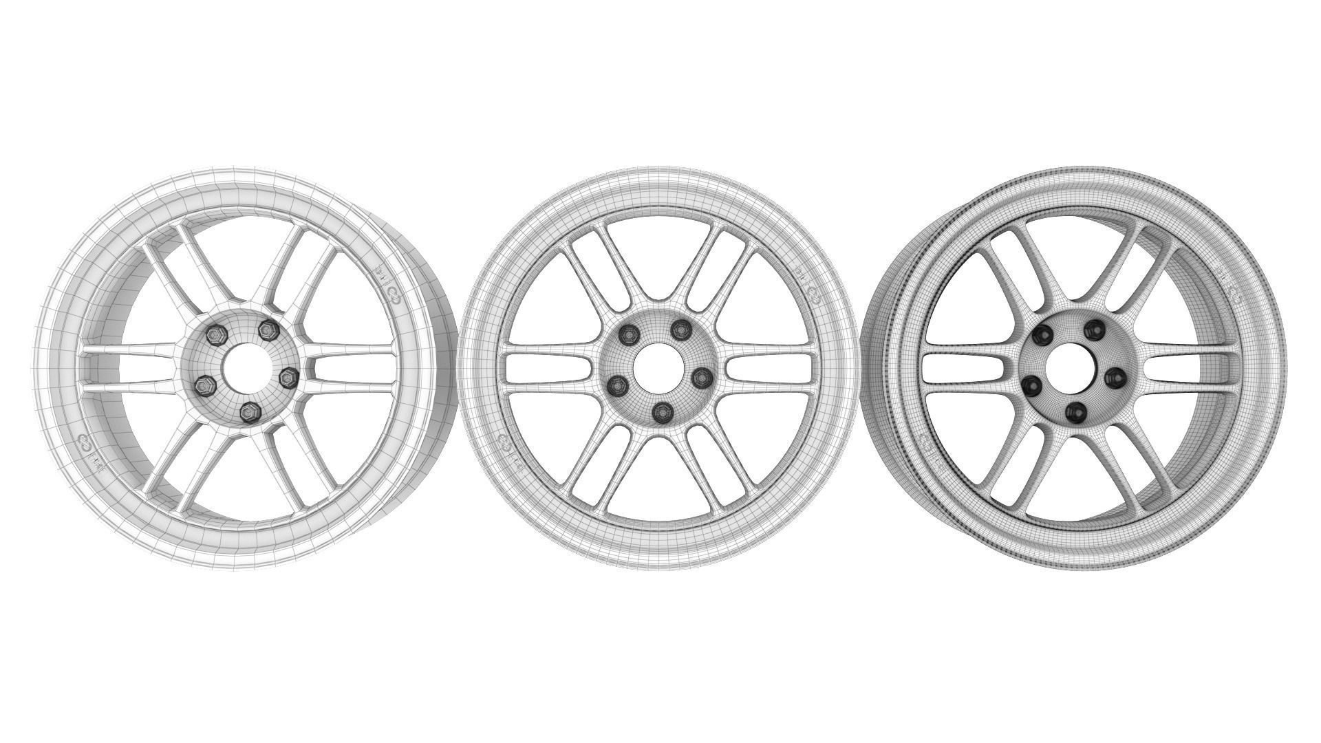 Enkei RPF1 Wheel Rim 3D model_17