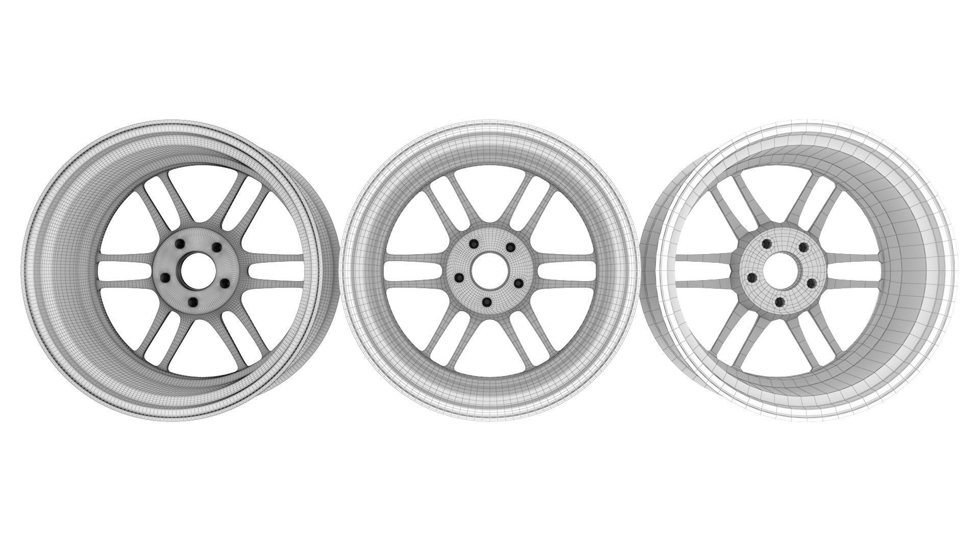 Enkei RPF1 Wheel Rim 3D model_20