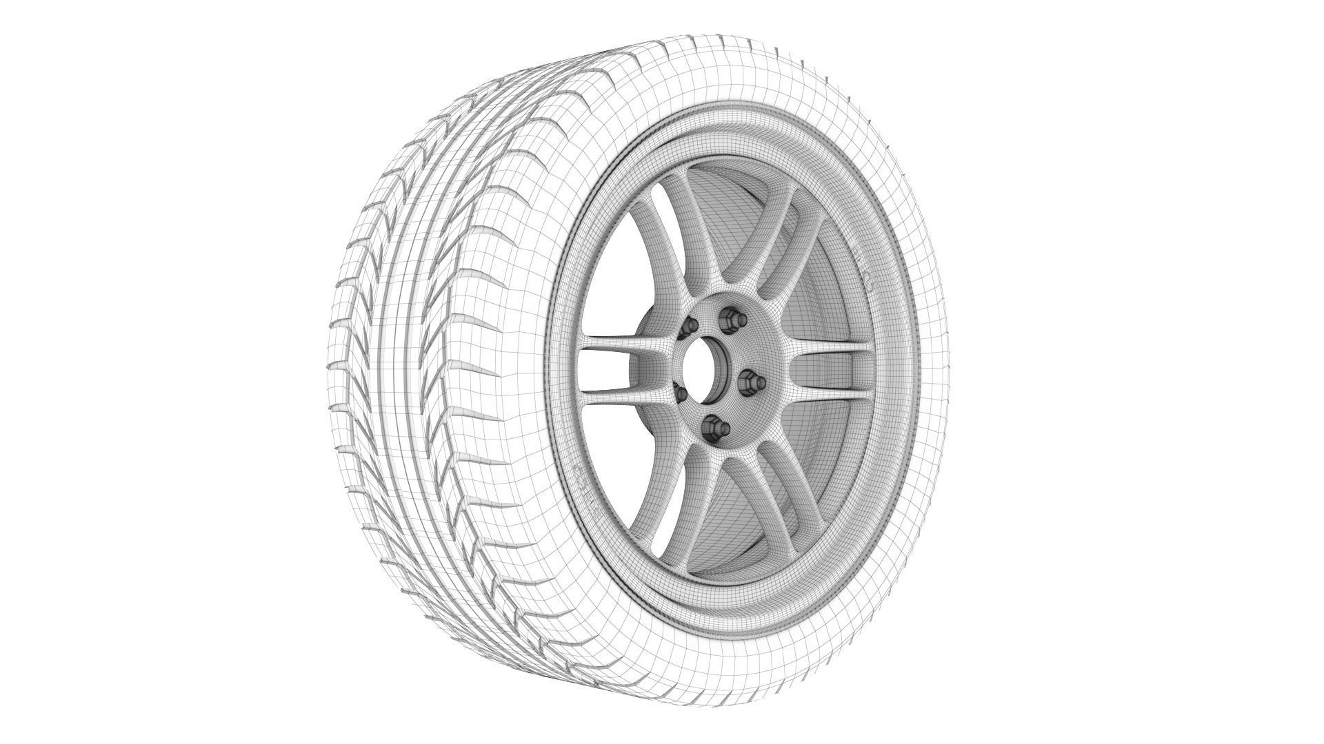 Enkei RPF1 Wheel Rim 3D model_24