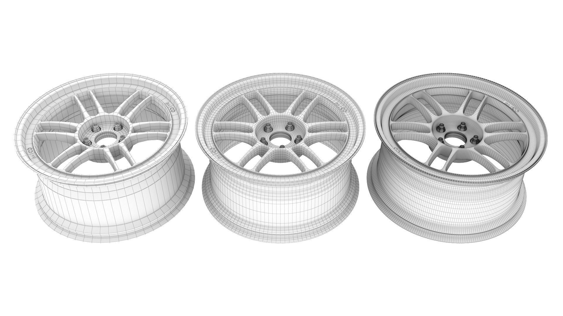 Enkei RPF1 Wheel Rim 3D model_21