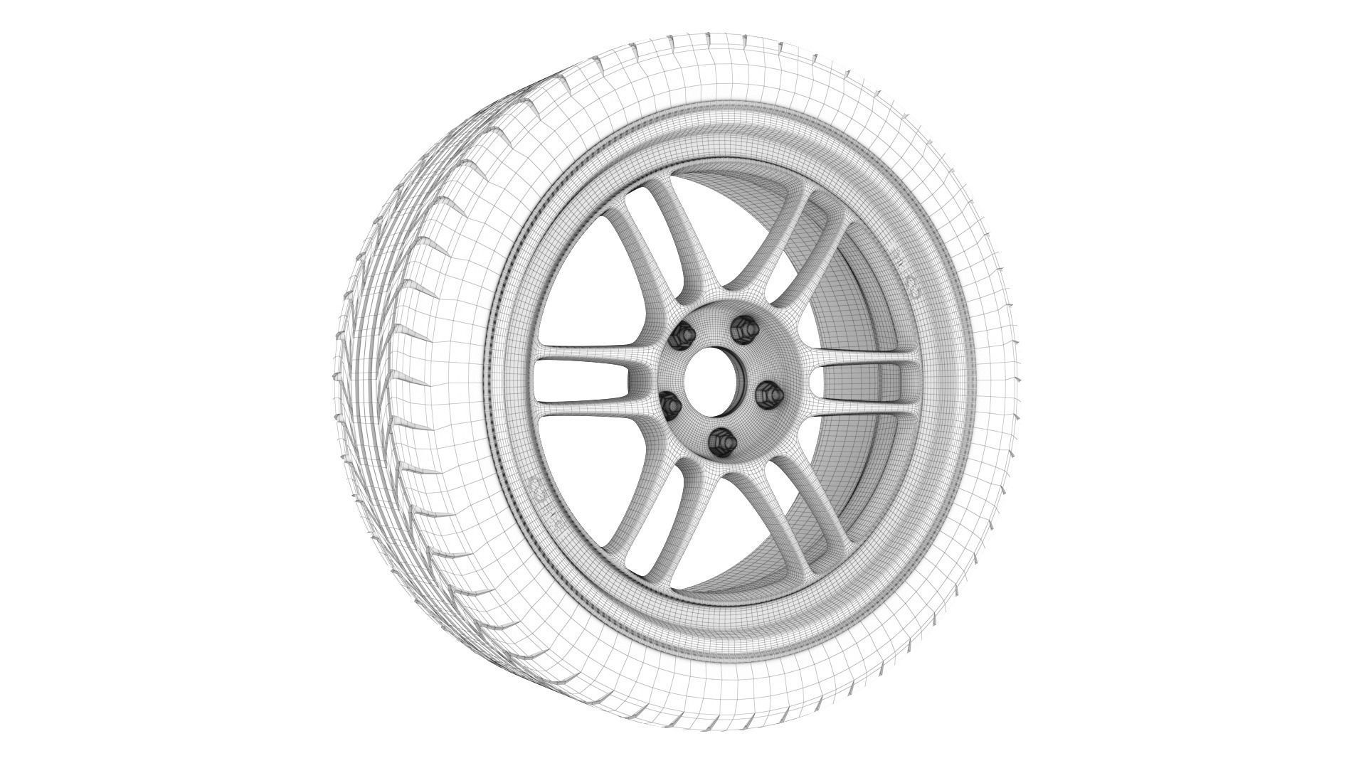 Enkei RPF1 Wheel Rim 3D model_23