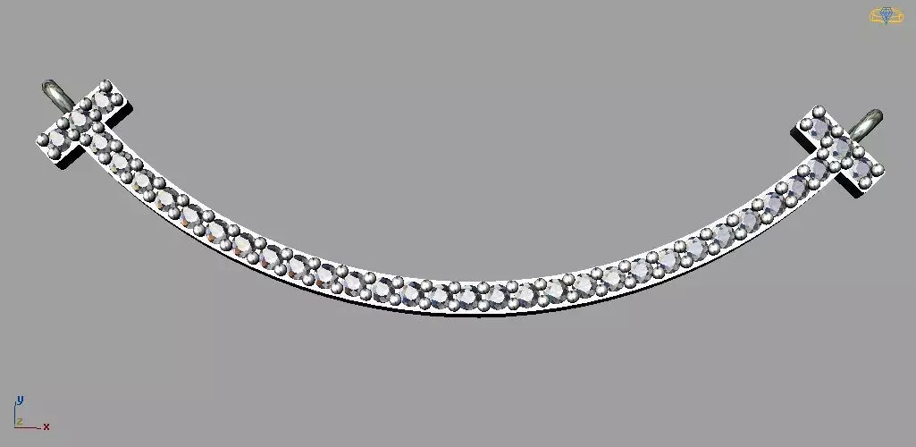 Tiffany-t-Smile Pendant  3D print model_0