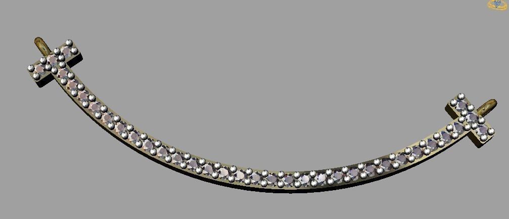 Tiffany-t-Smile Pendant  3D print model_6