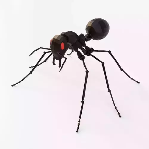 Ant 3d model toy with eyes