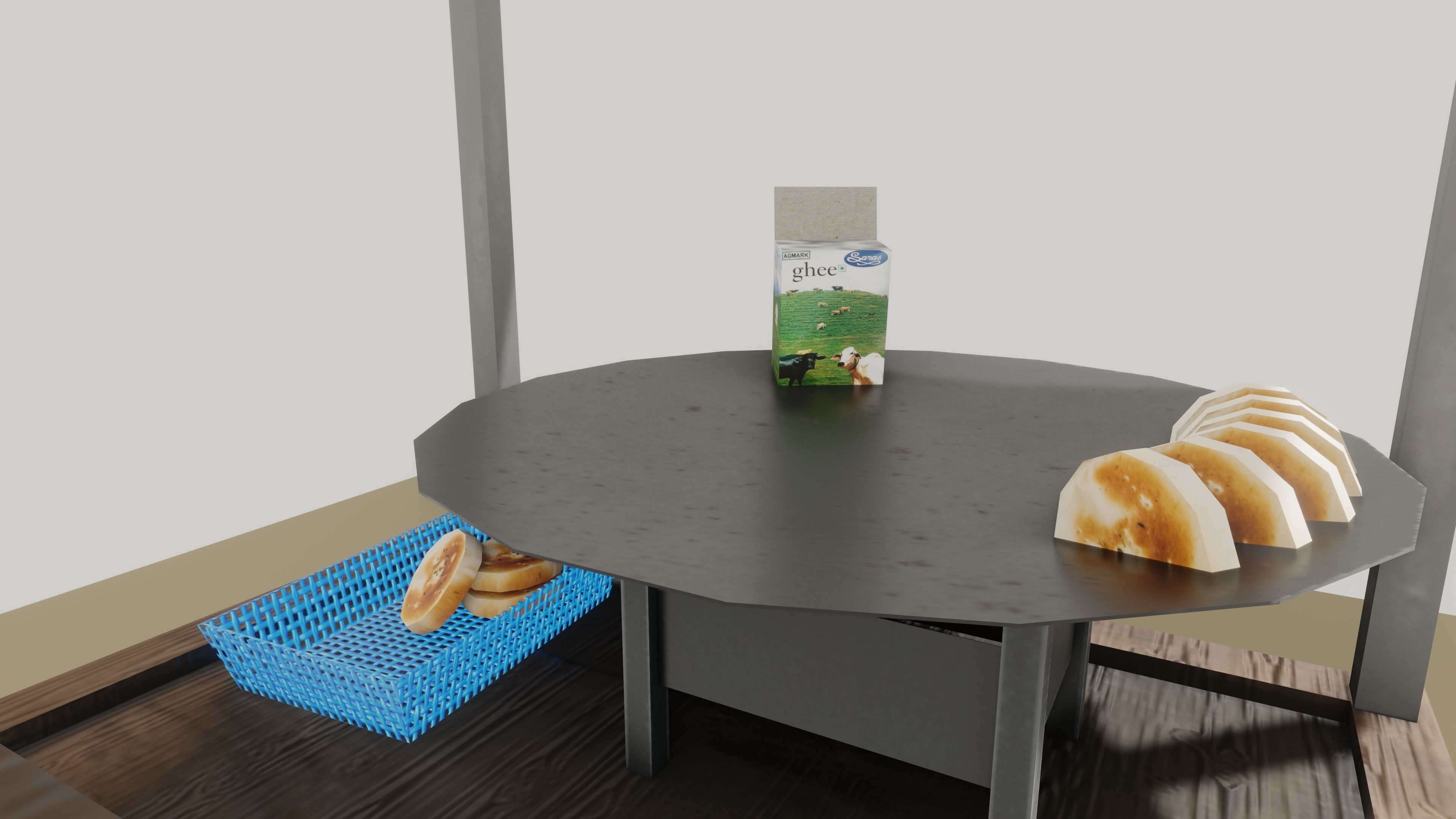 INDIAN PANIPURI CART Low-poly 3D model_9