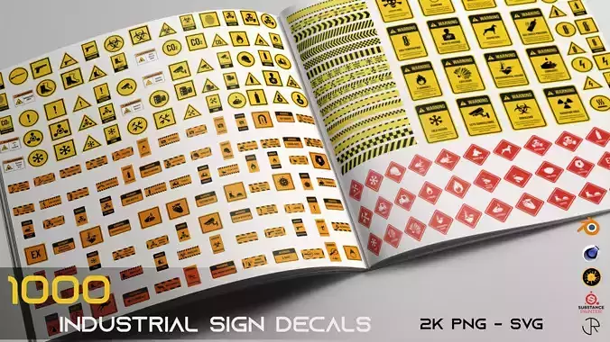 Industrial Sign Decal Texture