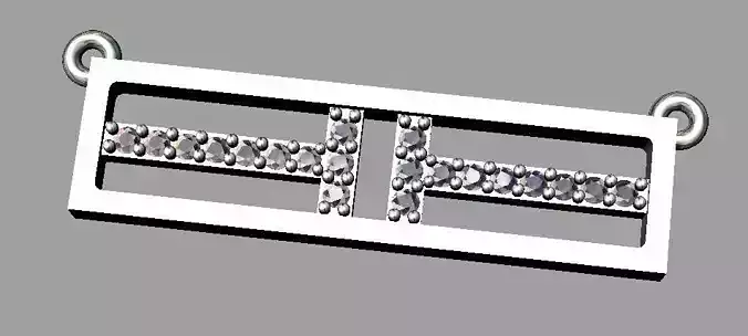 Tiffany-t-Open Horizontal Diamond Bar Pendant