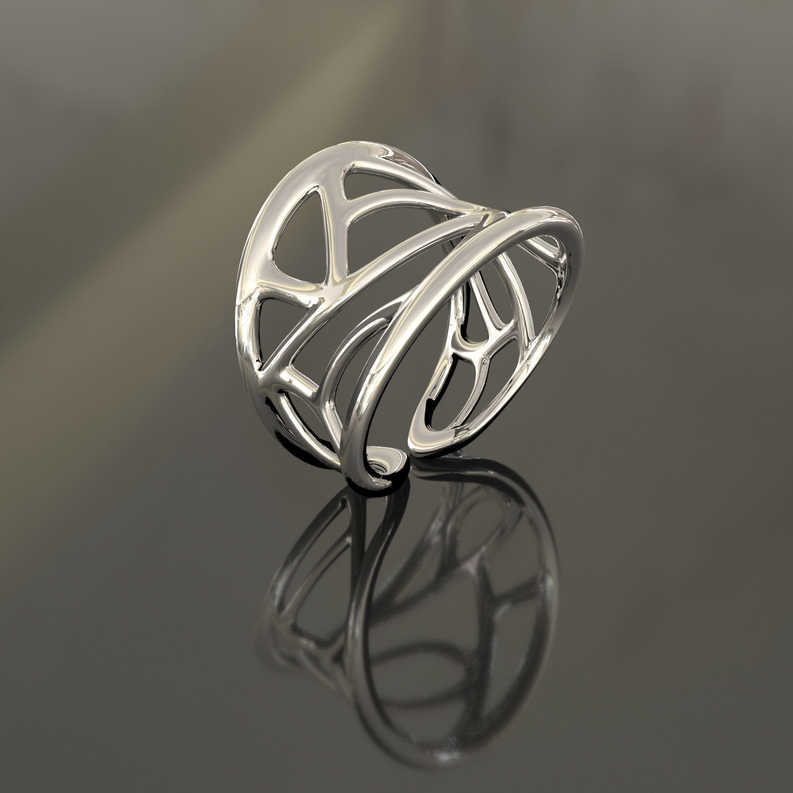 Adjustable Fashion 3D Print Ring with Real Photography 3D print model_1