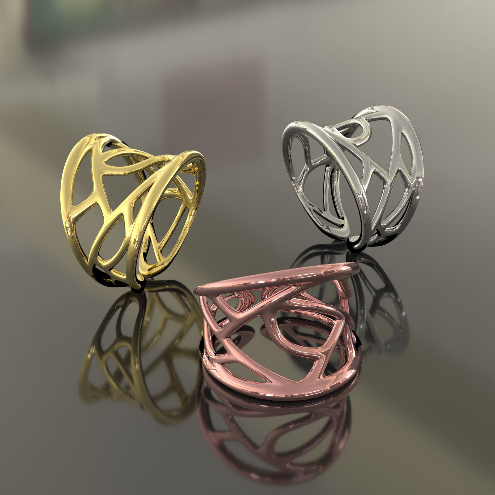 Adjustable Fashion 3D Print Ring with Real Photography 3D print model_2