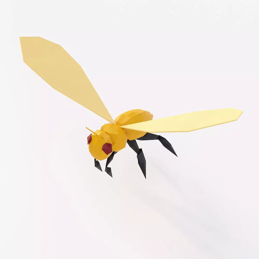 Honey Bee 3d model  Low-poly 3D model_0