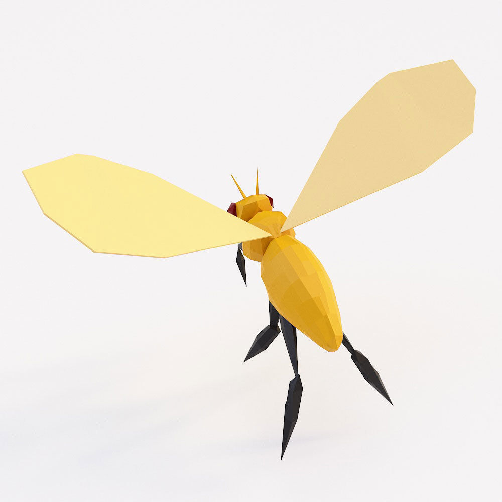 Honey Bee 3d model  Low-poly 3D model_2