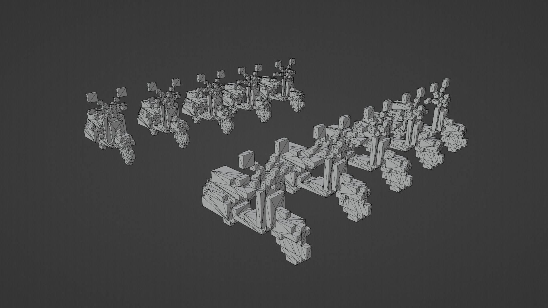 Voxel Vespa collection Low-poly 3D model_21