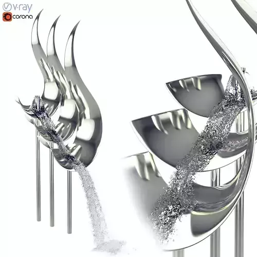 Swirl element stainless steel fountain