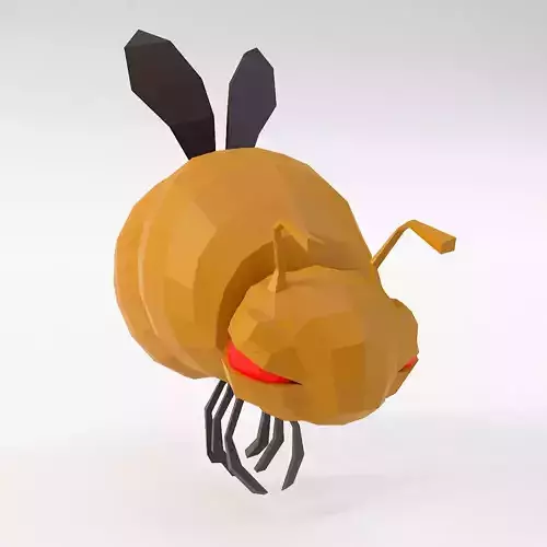 Bee cartoon 3d model 
