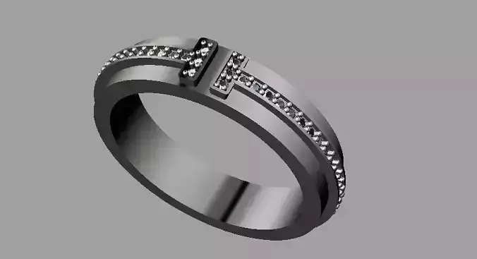 Tiffany-t-Narrow Diamon Ring