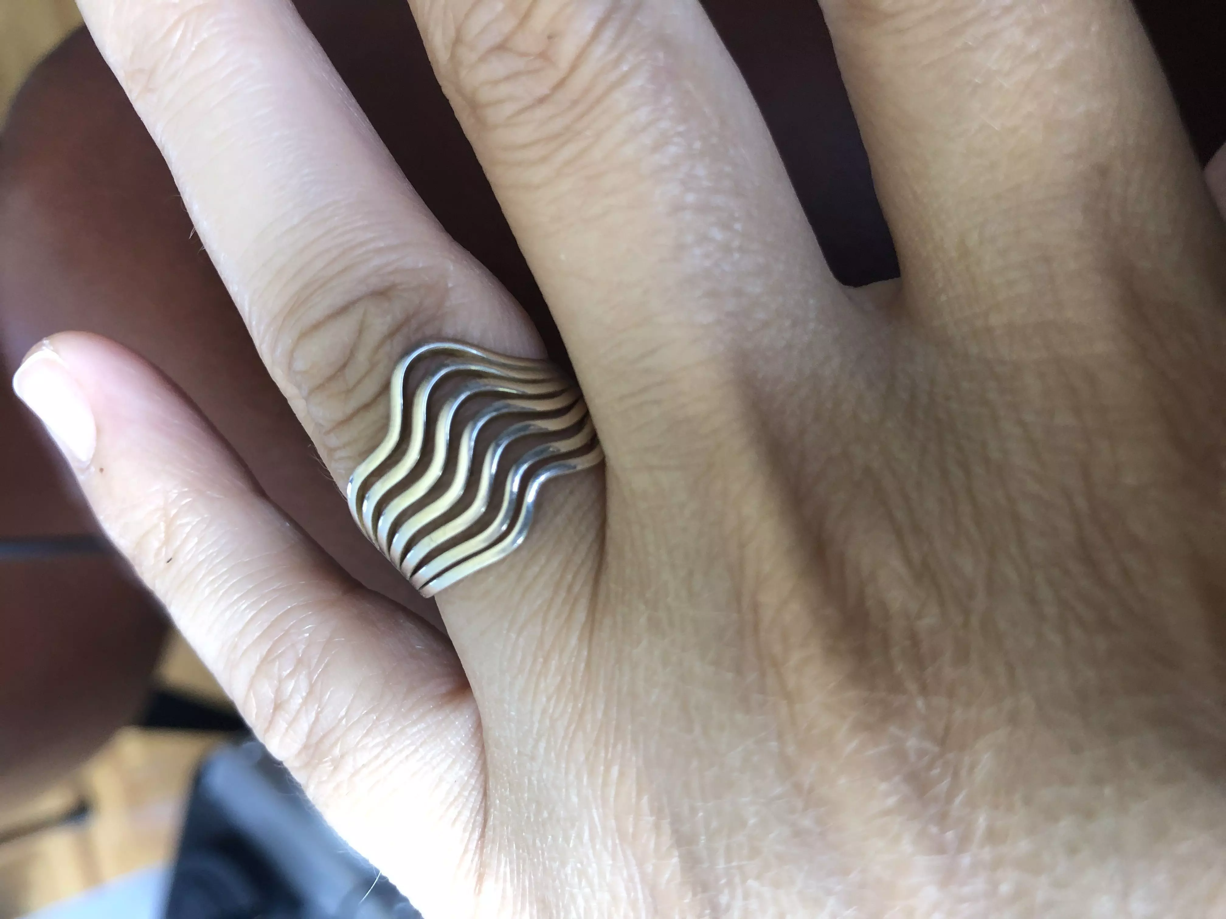 Row Band Ring 3D Printable Model with Real Photography 3D print model_0