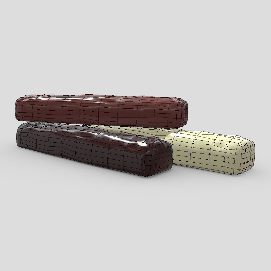 Chocolate Bar 3 Low-poly 3D model_4