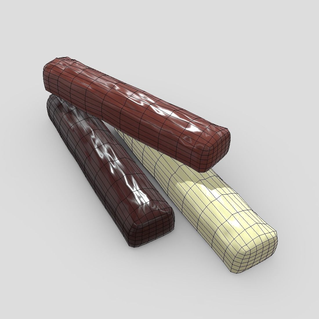Chocolate Bar 3 Low-poly 3D model_2