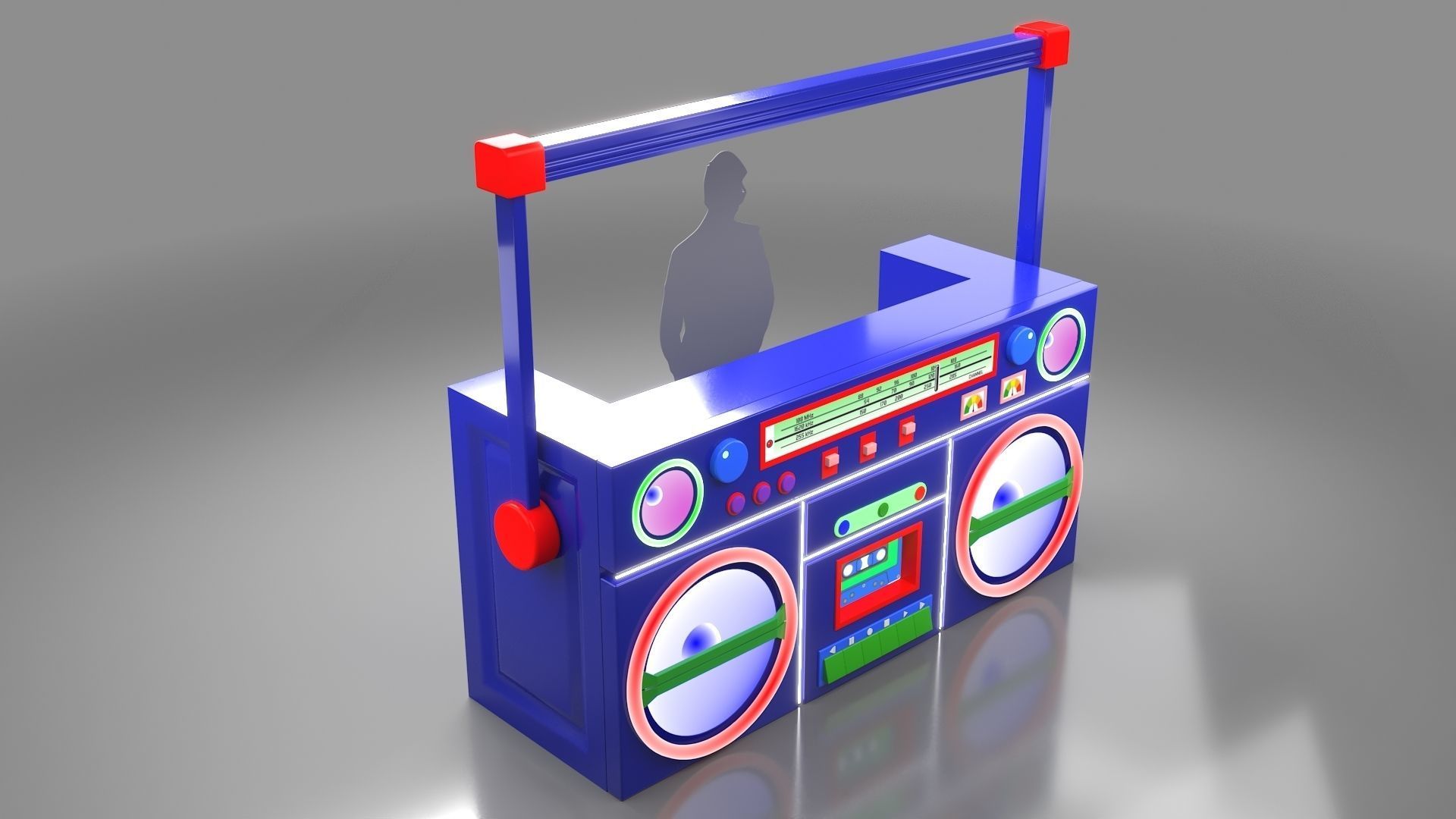 Giant boombox 3D model_3