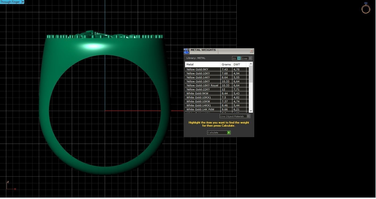 Gryphon Griffin Griffon ring with gems 3D print model_26