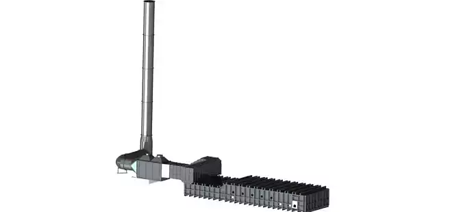 50 ton rolling mill oven 6000 mm width 3D model