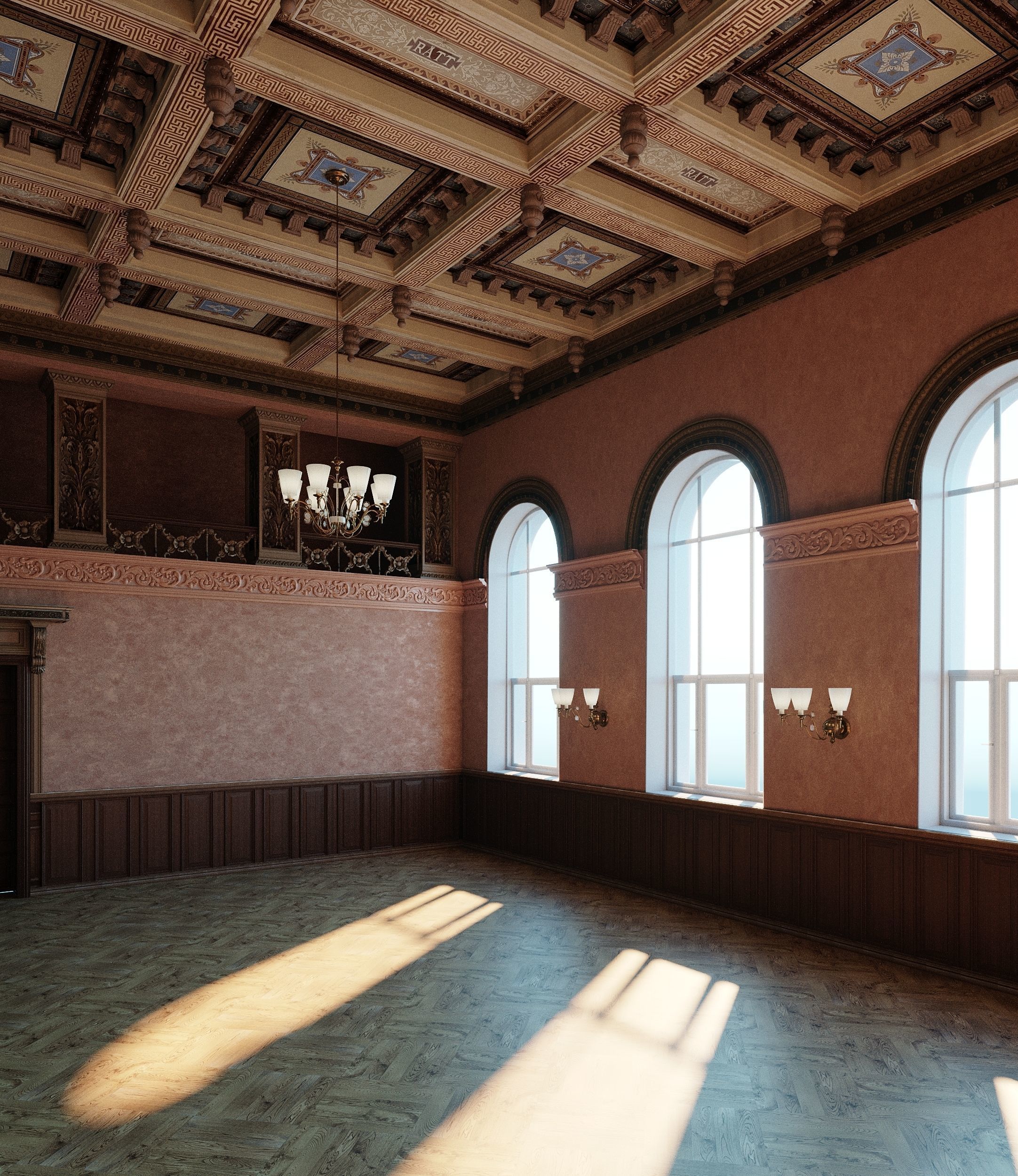 Classical Room 3D model_4