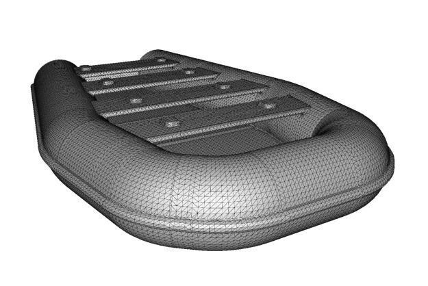 Inflatable Rubber Boat 3D model_4