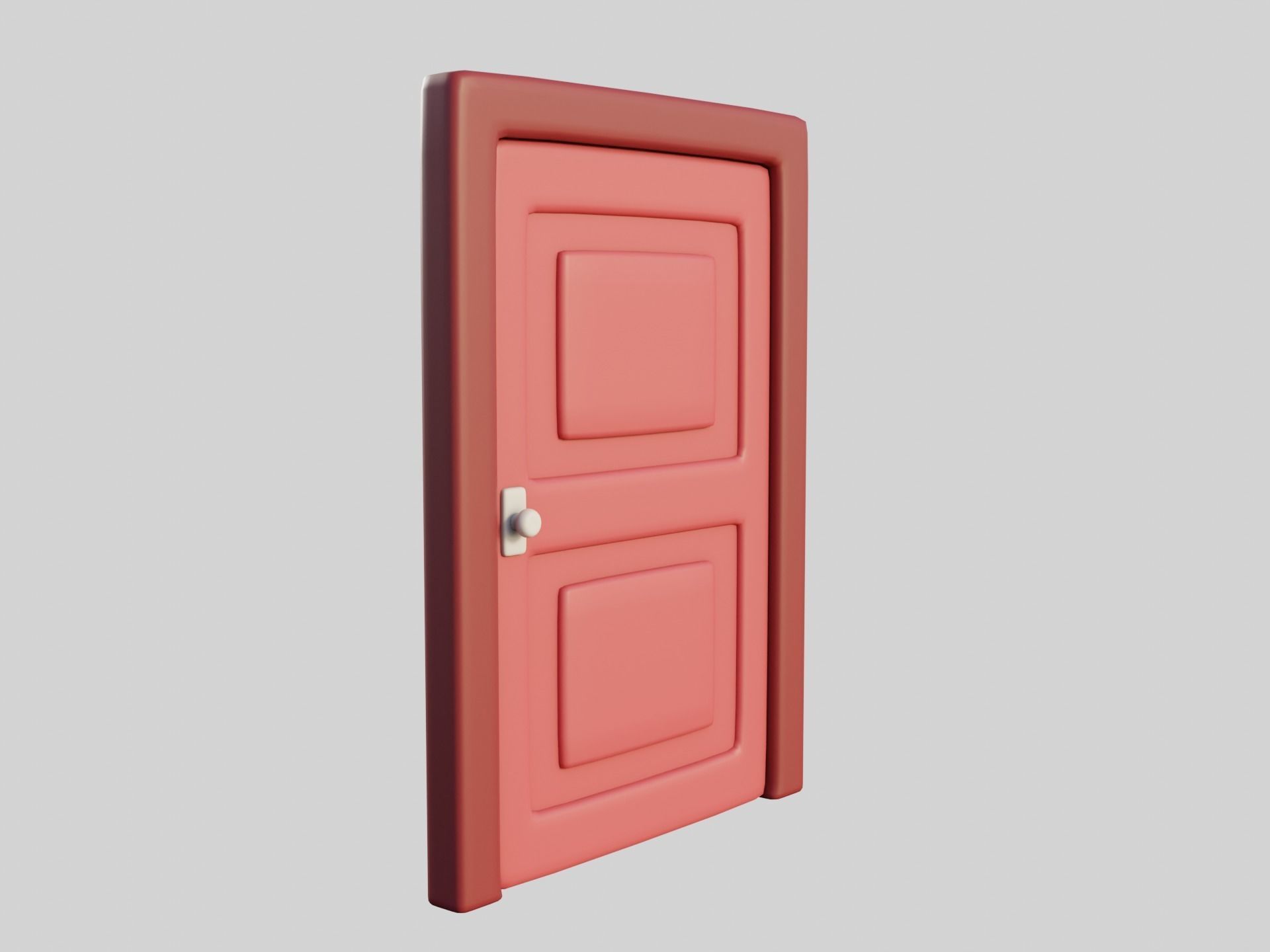 Cartoon Door 3a 3D model_1