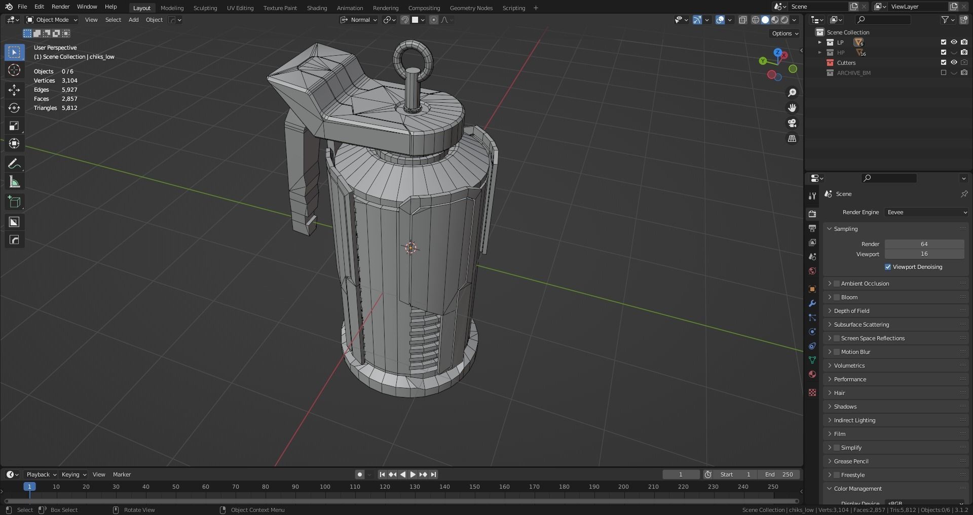 Game Ready Sci fi granade PBR Low-poly 3D model_10